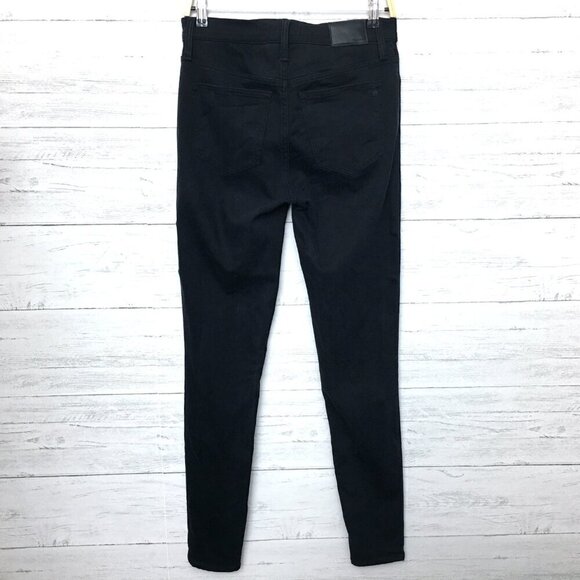 Madewell Women's Black Jeans 9" Mid Rise Skinny size 29T length 33" - Picture 2 of 9